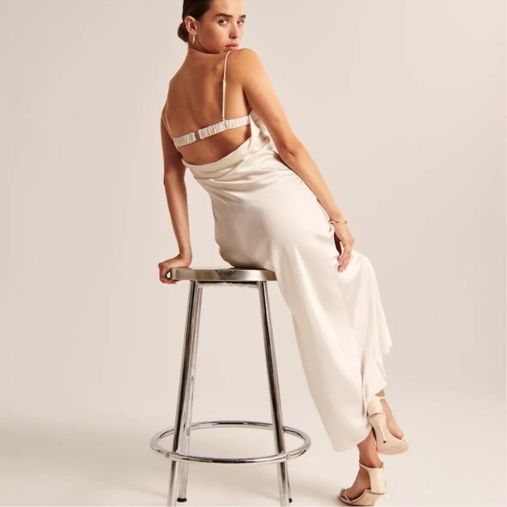 Abercrombie and Fitch Satin Midi Dress